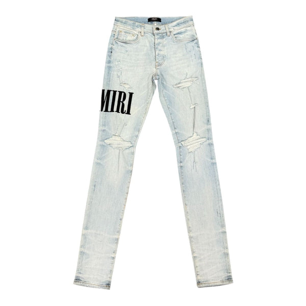 Amiri Embroidered Side Logo Jean (Indigo)