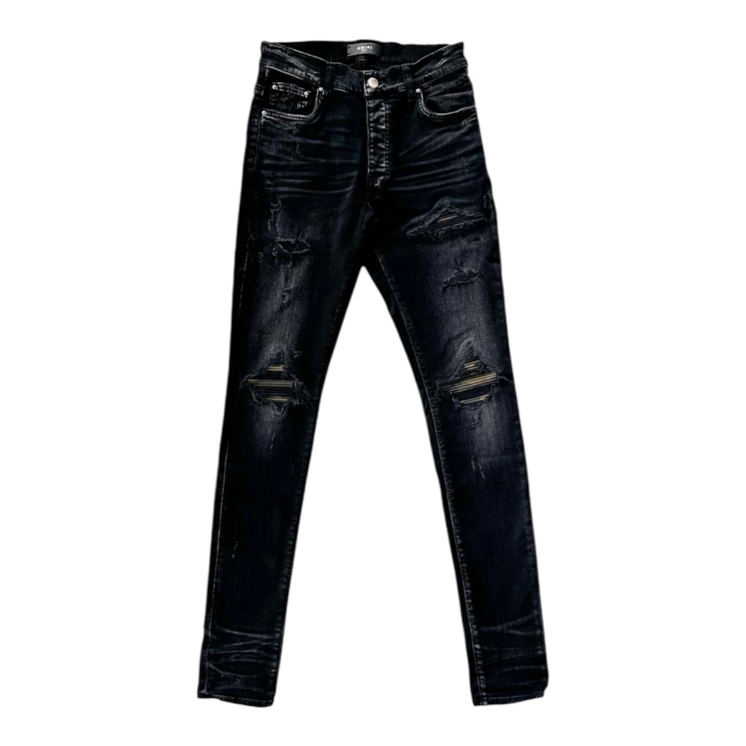 Amiri Camouflage Patch MX1 Jeans (Aged Black)