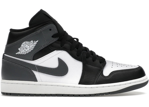Jordan 1 Mid Black White Iron Grey - Preowned
