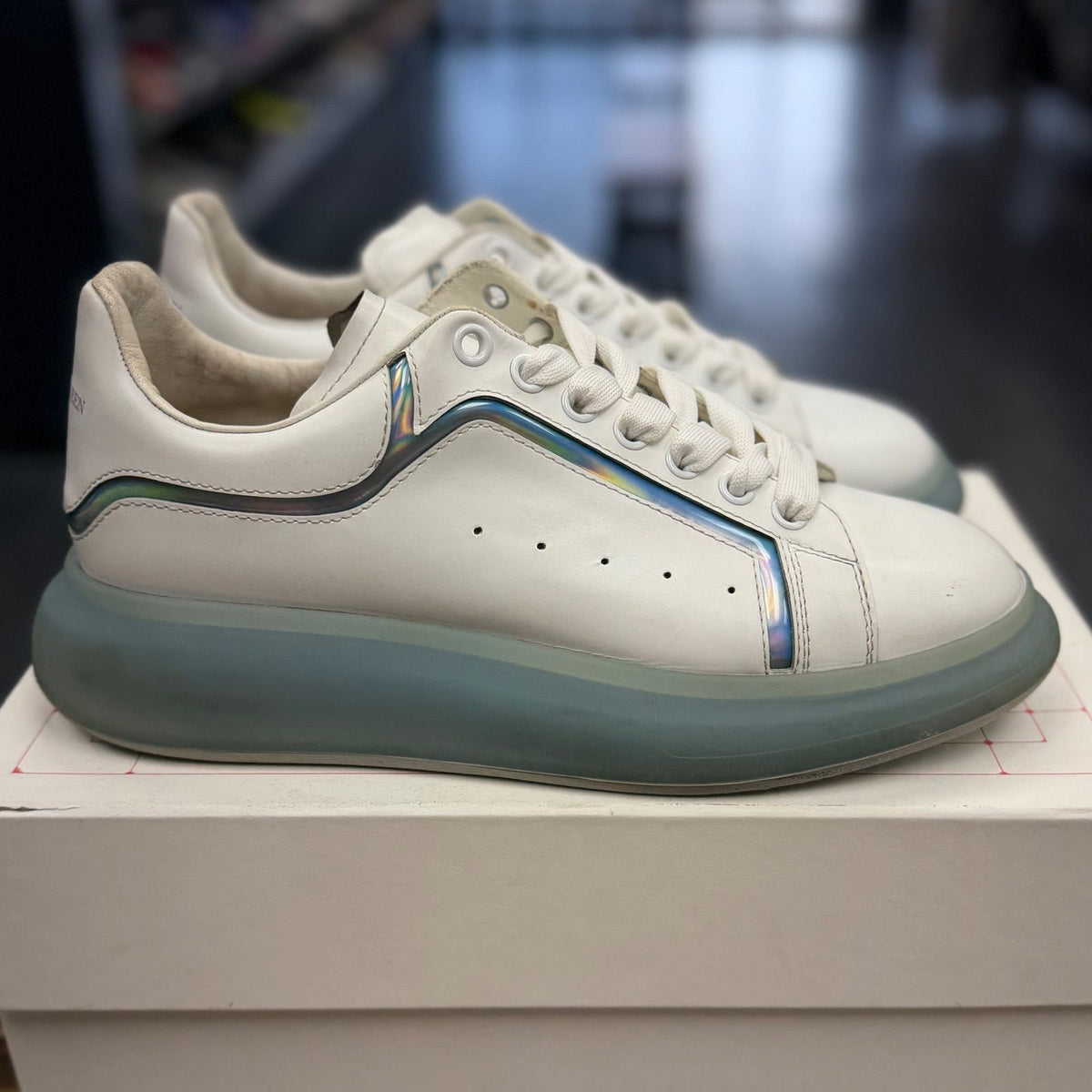 Alexander McQueen Oversized Sneaker White Multicolor - Preowned