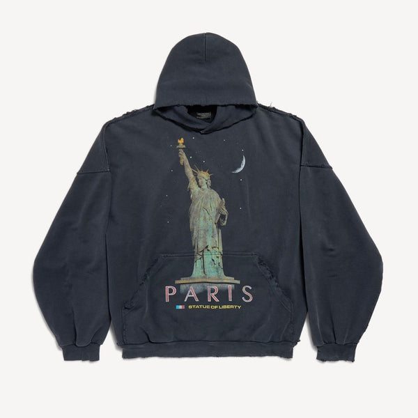 Balenciaga Paris Liberty Oversized Hoodie (Black) - Preowned
