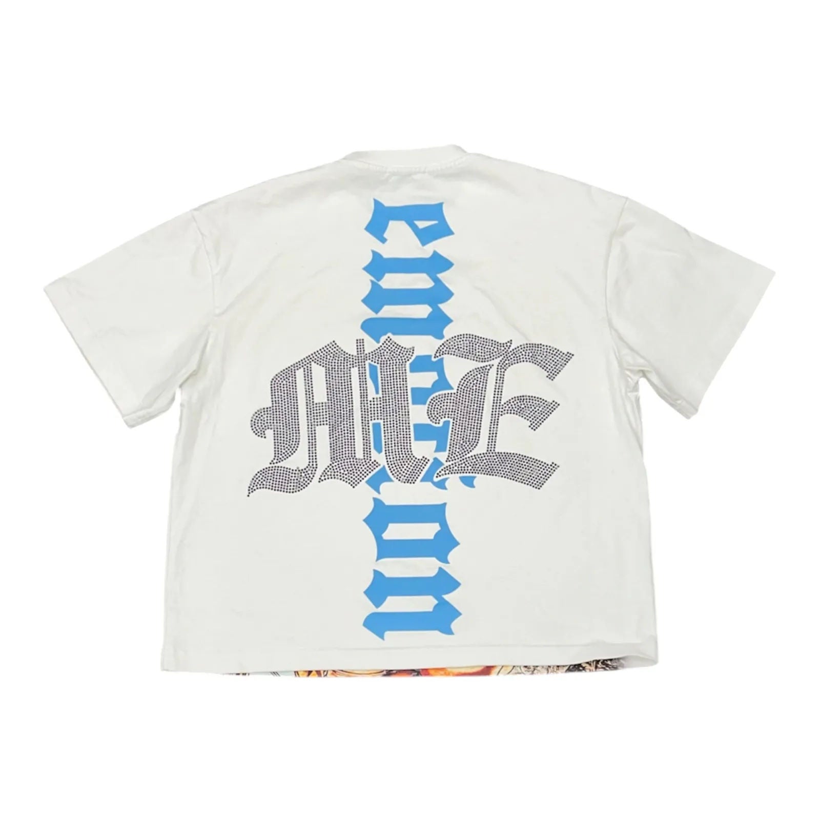 Mixed Emotion Angel Rhinestone Tee (White) - Preowned