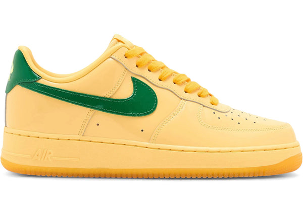 Nike Air Force 1 Low Patent Leather Topaz Gold Pine Green - Preowned