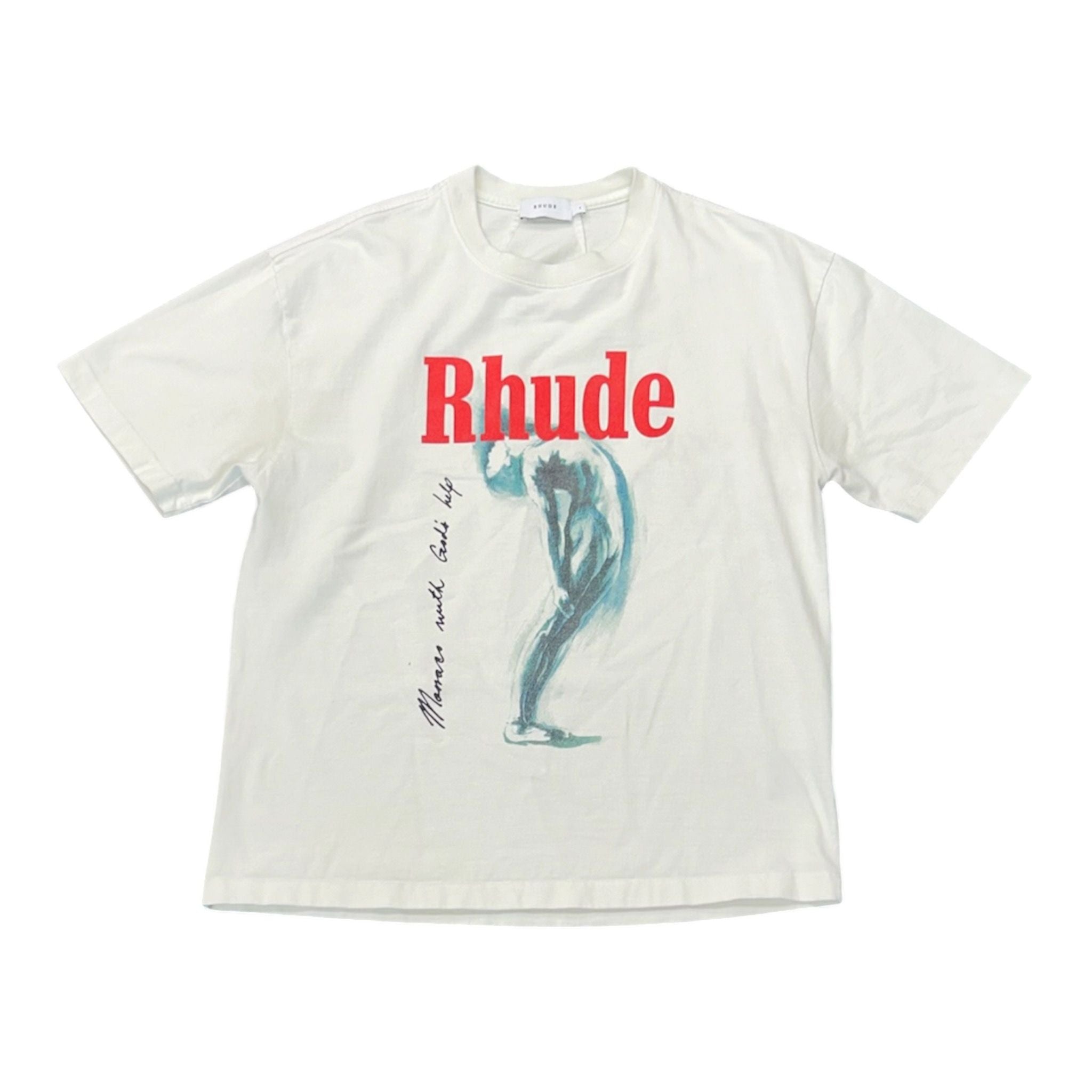 Rhude God Help Me Tee (White) - Preowned