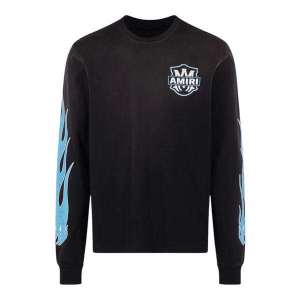 Amiri Eagle Flames Long Sleeve Tee (Black)