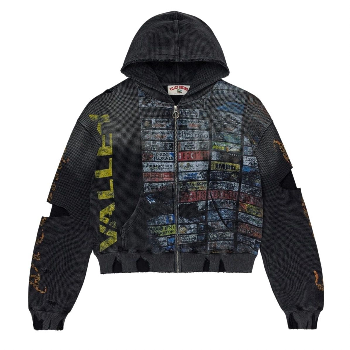 Vale Forever Glitch Zip Up Hoodie (Black)