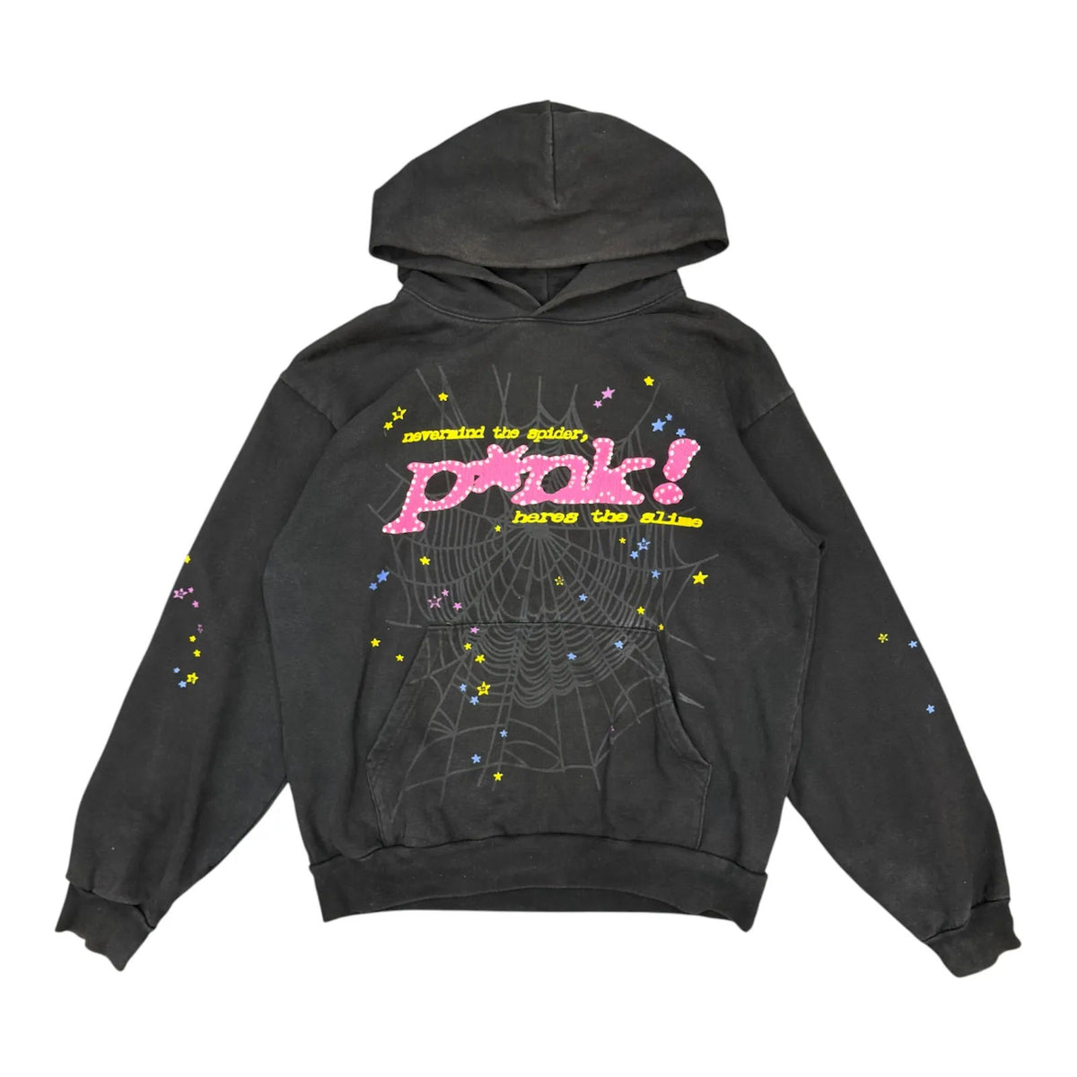 Sp5der P*NK Hoodie (Black) - Preowned