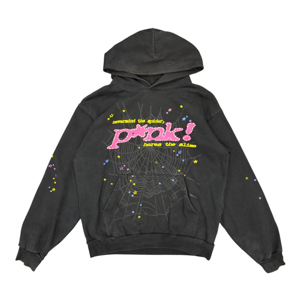 Sp5der P*NK Hoodie (Black) - Preowned