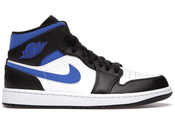 Jordan 1 Mid White Black Racer Blue - Preowned