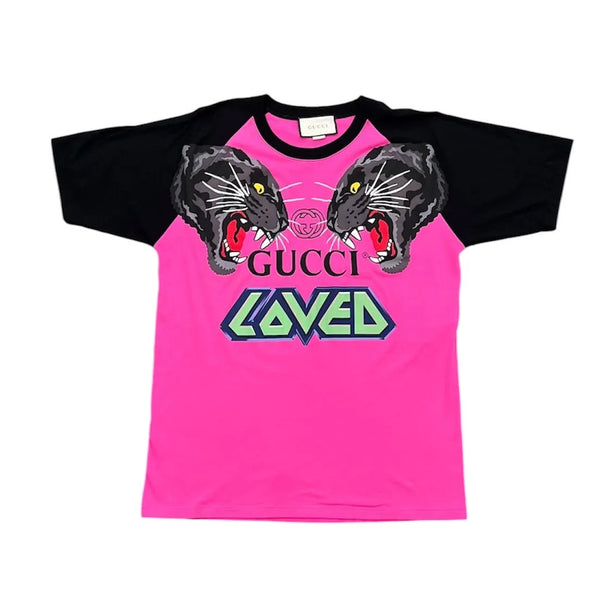 Gucci Loved Panther Tee (Black/Pink) - Preowned