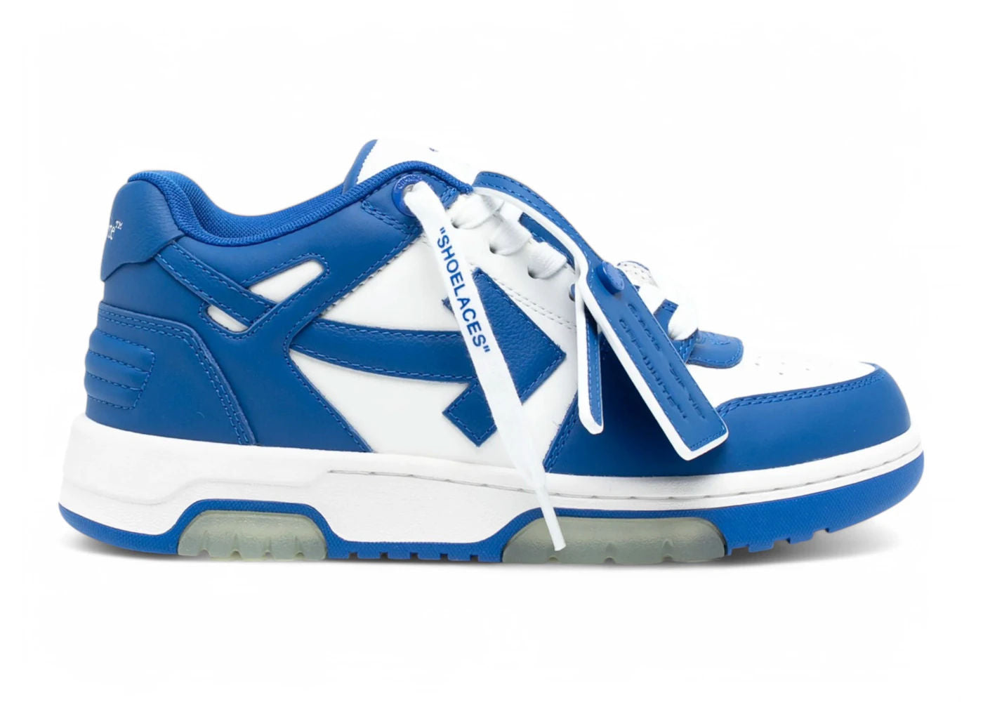 OFF-WHITE Out Of Office OOO Low Tops White Navy Blue - Preowned