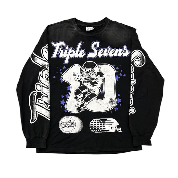 Triple 7s All Star L/S Tee (Black) - Preowned