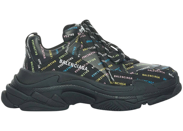Balenciaga Triple S AllOver Logo Black Multicolor