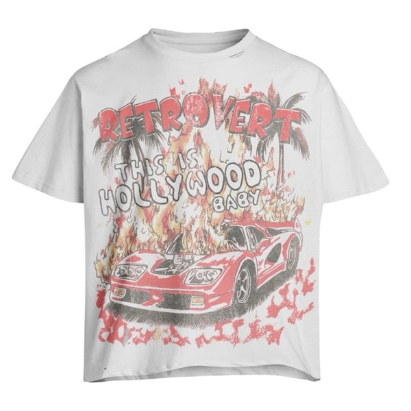 Retrovert Hollywood Tee (White/Red)