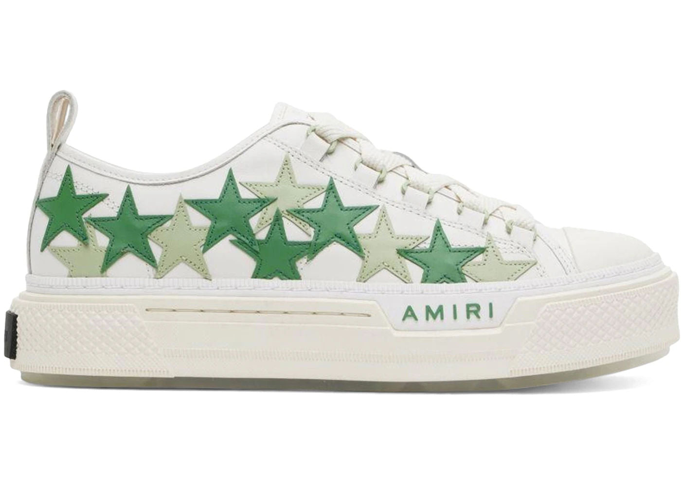 AMIRI Stars Court Low Green White - Preowned