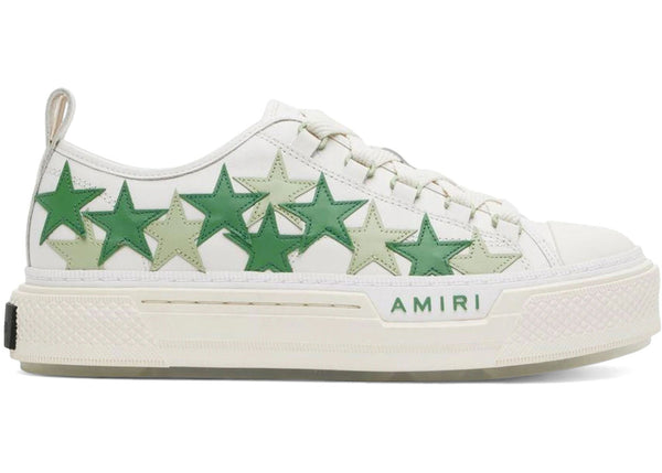 AMIRI Stars Court Low Green White - Preowned