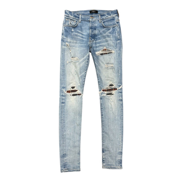 Amiri MX1 Plaid Jeans (Clay Indigo) - Preowned