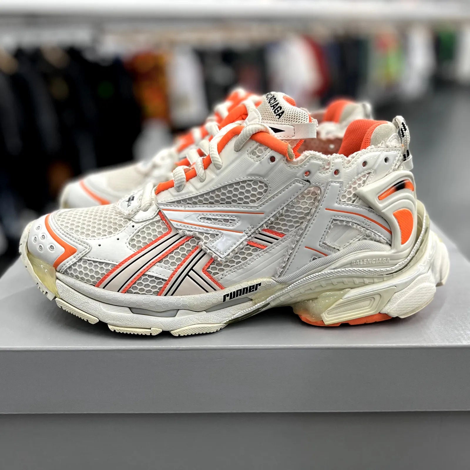 Balenciaga Runner Trainer Fluo Orange - Preowned