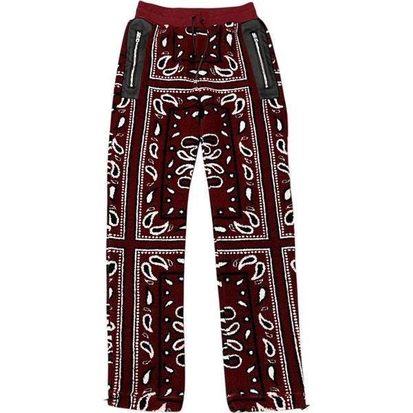 Amiri Bandana Paisley Fleece Trouser (Red) - Preowned