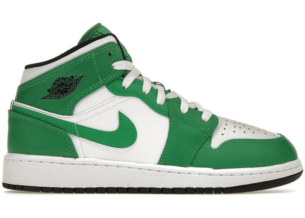 Jordan 1 Mid Lucky Green (GS) - Preowned