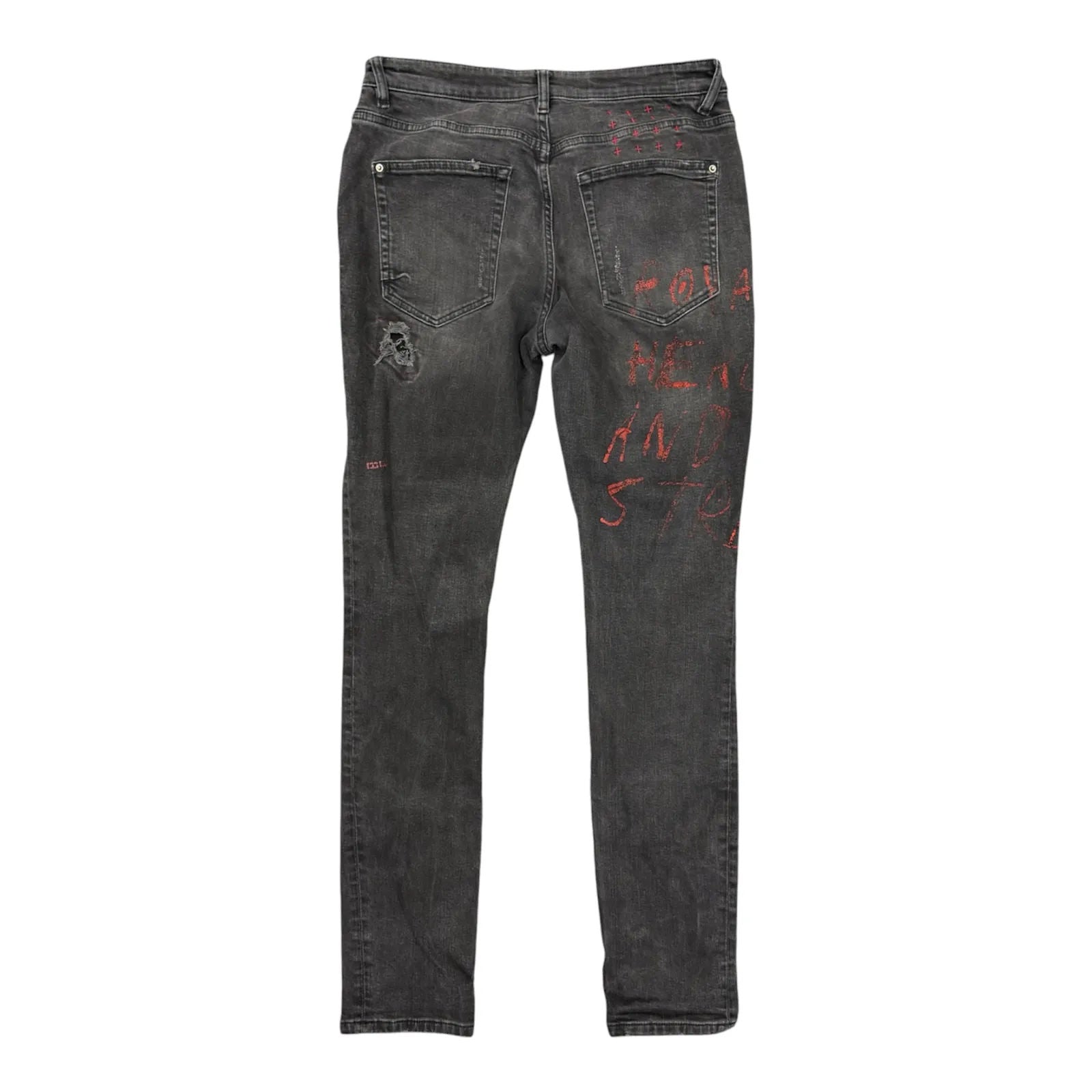Ksubi 001 Denim (Black Red) - Preowned