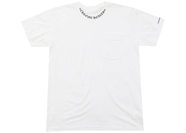 Chrome Hearts Neck Letters Logo T-shirt White - Preowned