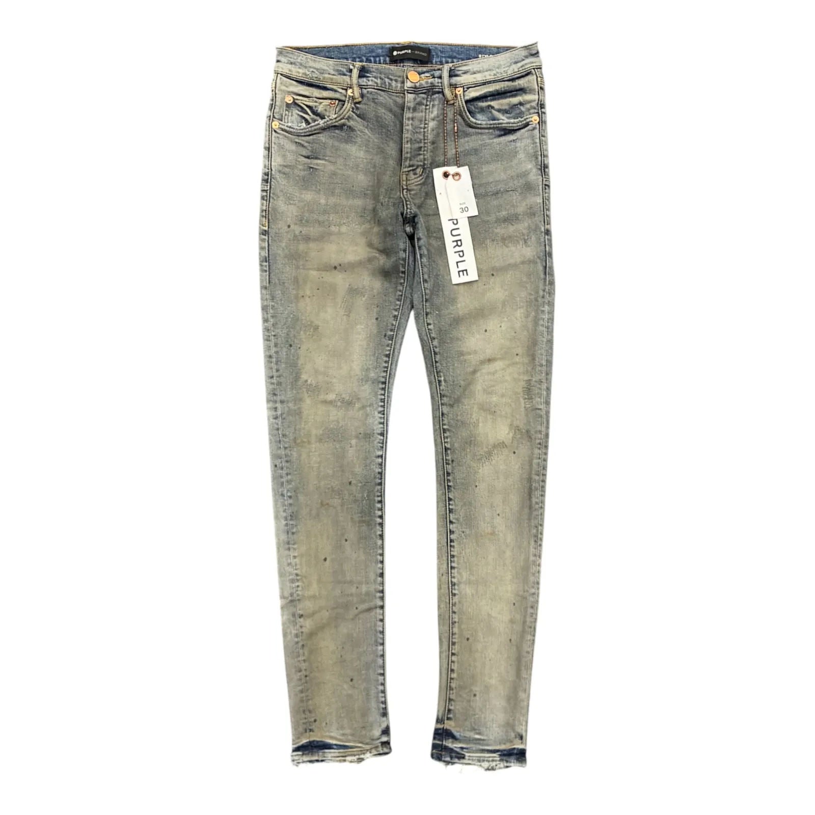 Purple Brand Indigo Oil Repair Skinny Jeans (Indigo) - Preowned