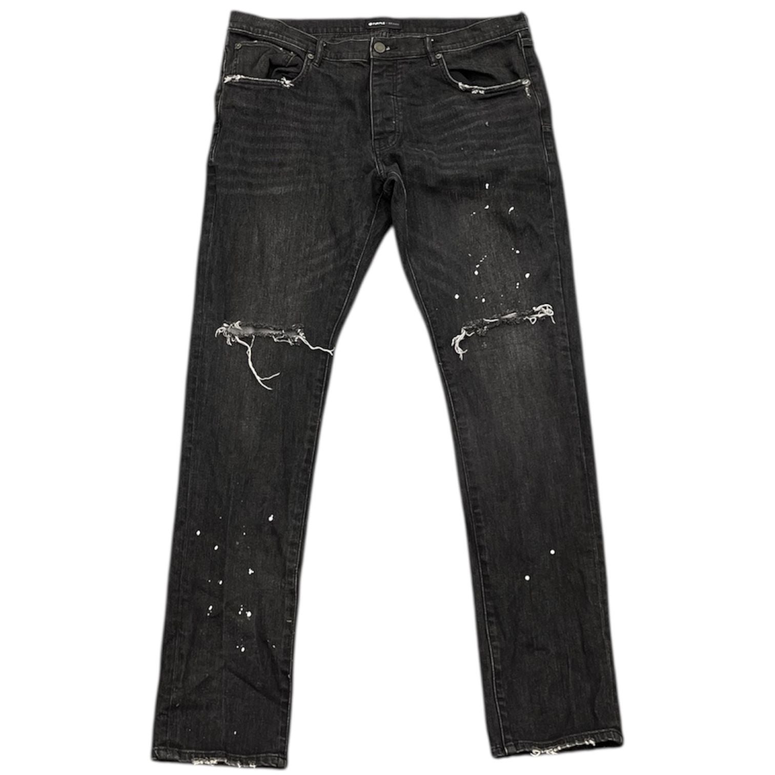 Purple Paint SplatterJeans (Black/White) - Preowned