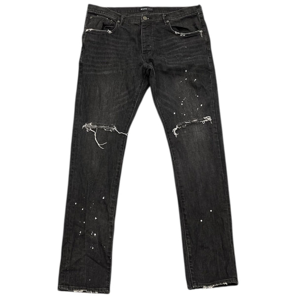 Purple Paint SplatterJeans (Black/White) - Preowned