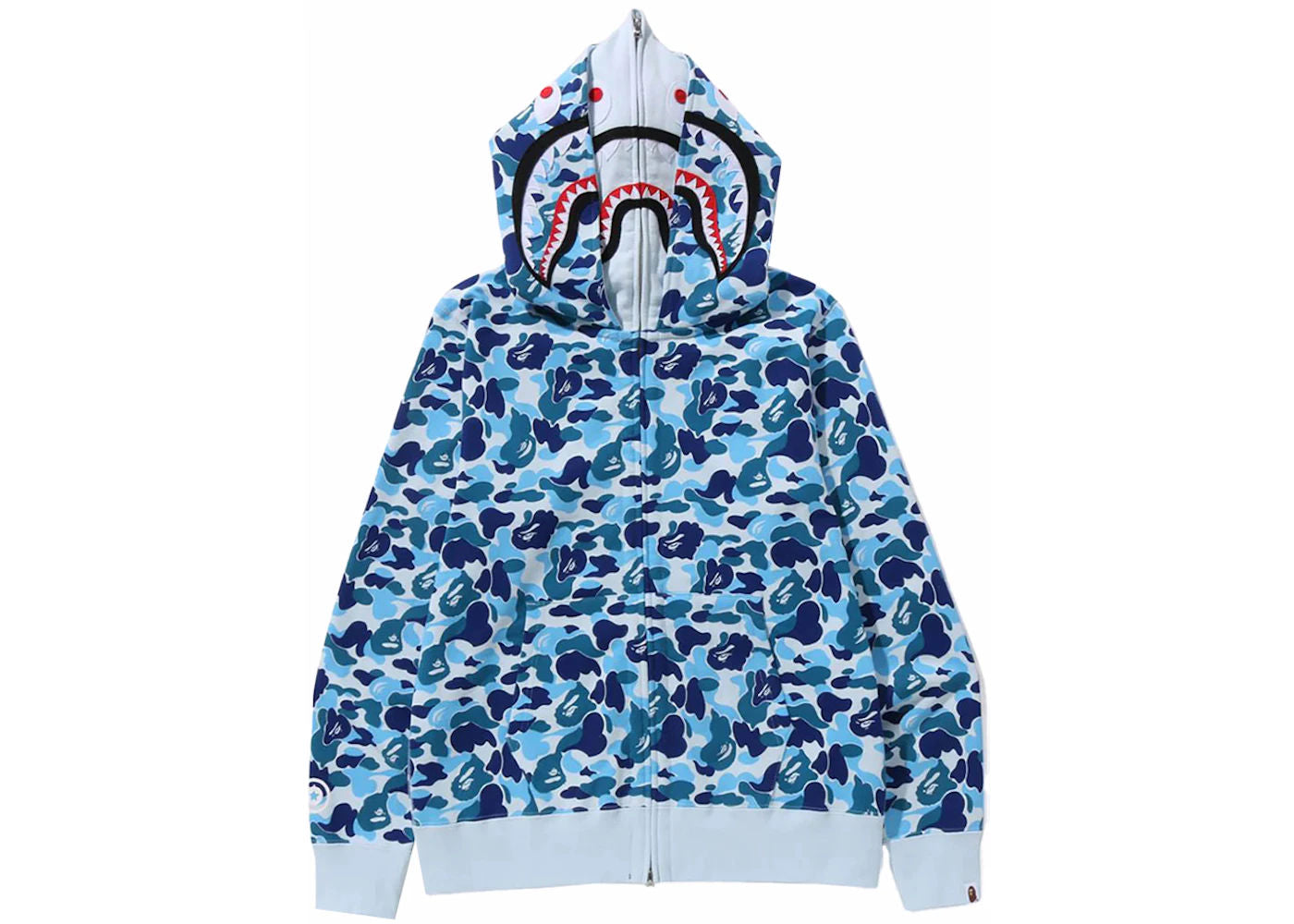 BAPE ABC Camo Double Shark Full Zip Hoodie (FW23) Blue - Preowned