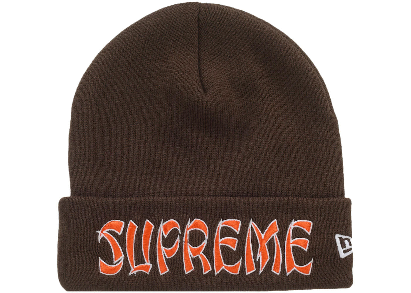 Supreme New Era Action Beanie Brown