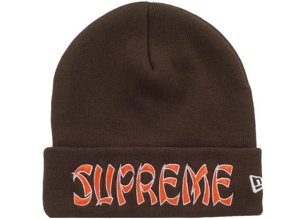 Supreme New Era Action Beanie Brown