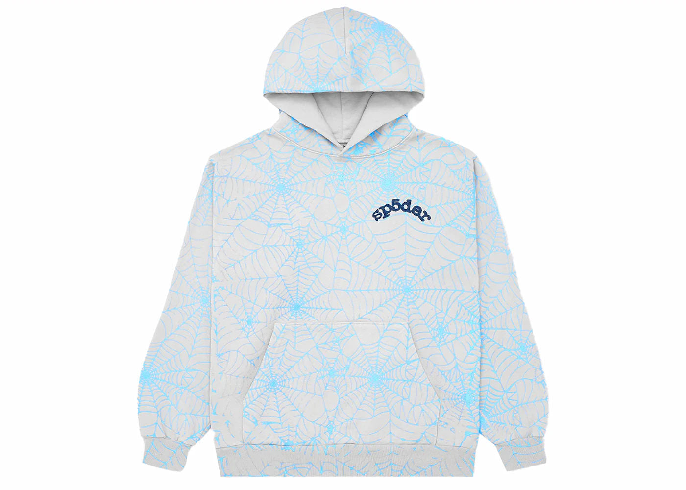 Sp5der AOP Web Hoodie (Heather Grey)