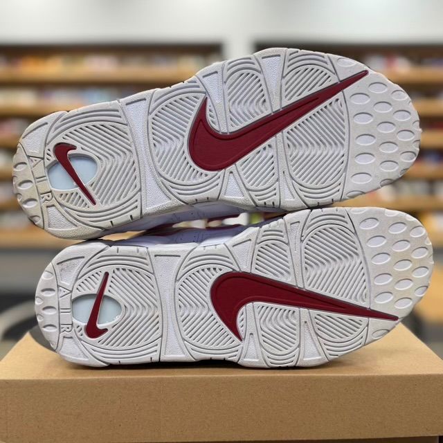Nike Air More Uptempo White Varsity Red Outline - Preowned