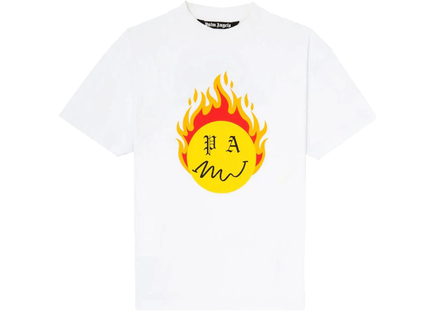 Palm Angels Burning Head T-shirt White - Preowned