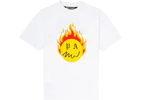 Palm Angels Burning Head T-shirt White - Preowned