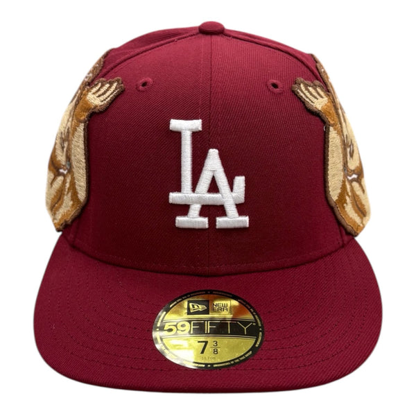 Jon Stan Dodgers Fitted (Burgundy)