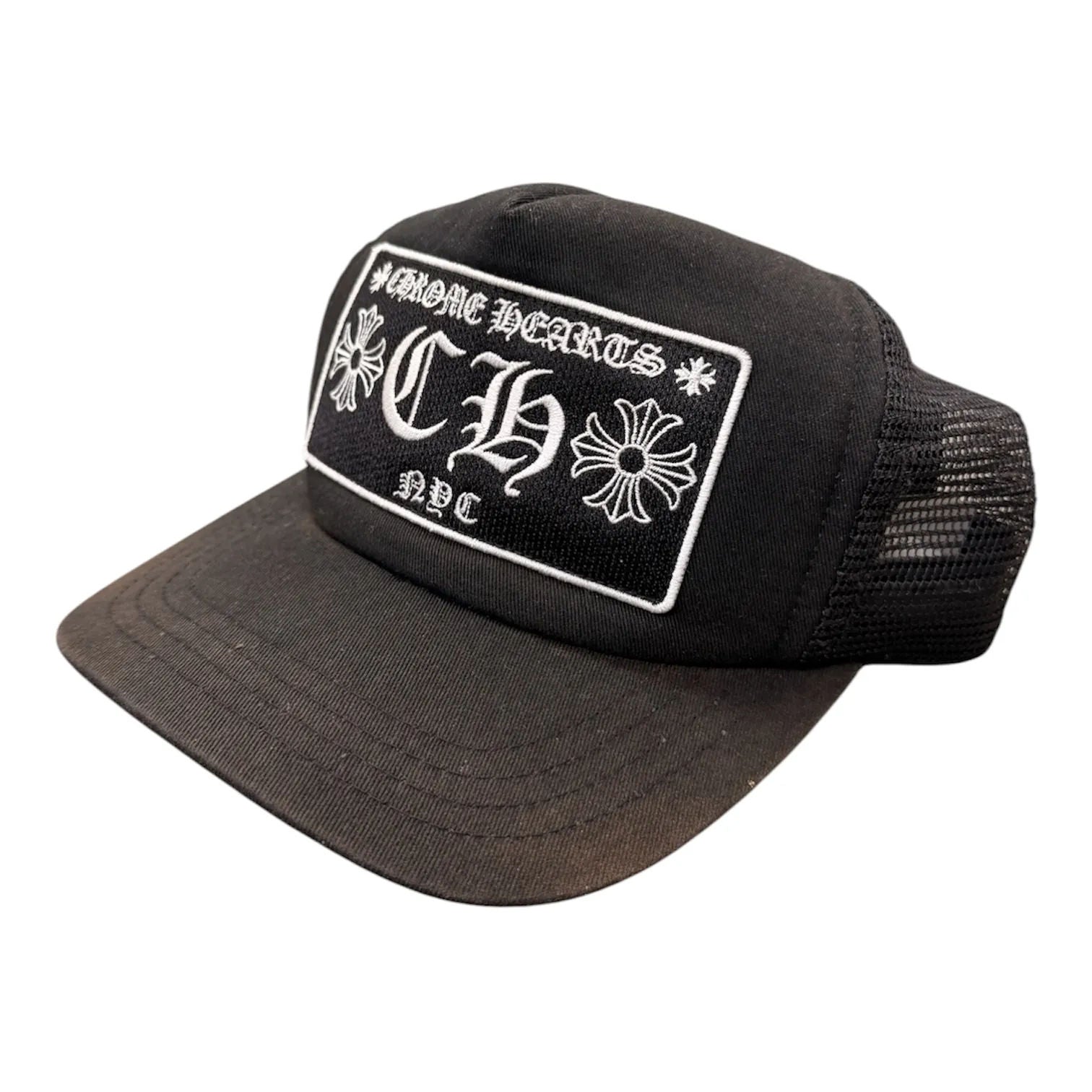 Chrome Hearts CH New York City Trucker Hat Black/Black - Preowned