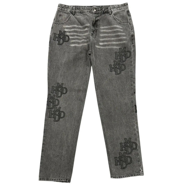 HMDD Double Black Patch Pants (Black Wash) - Preowned