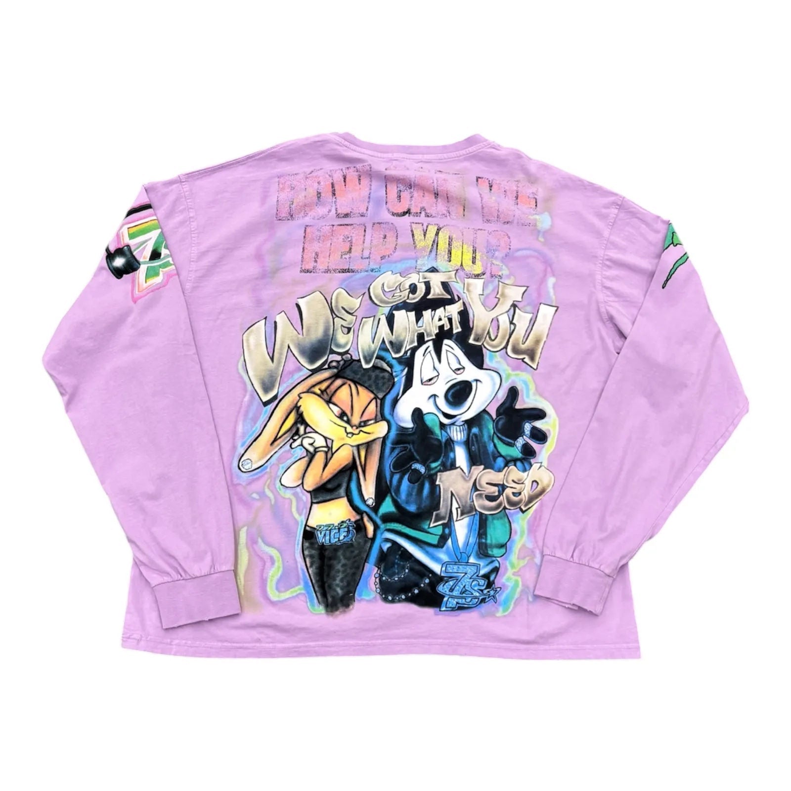 Triple 7s Daffy Duck L/S (Purple)