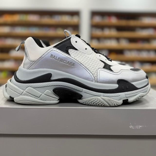 Balenciaga Triple S Silver Dark Grey (Women's) - Preowned