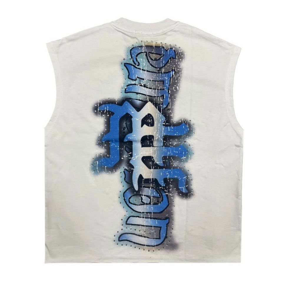 Mixed Emotion Angel Sleeveless Tee (White)