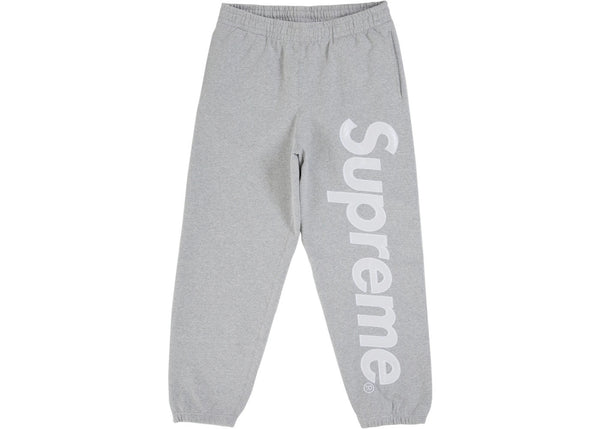 Supreme Satin Applique Sweatpant (SS26) Heather Grey