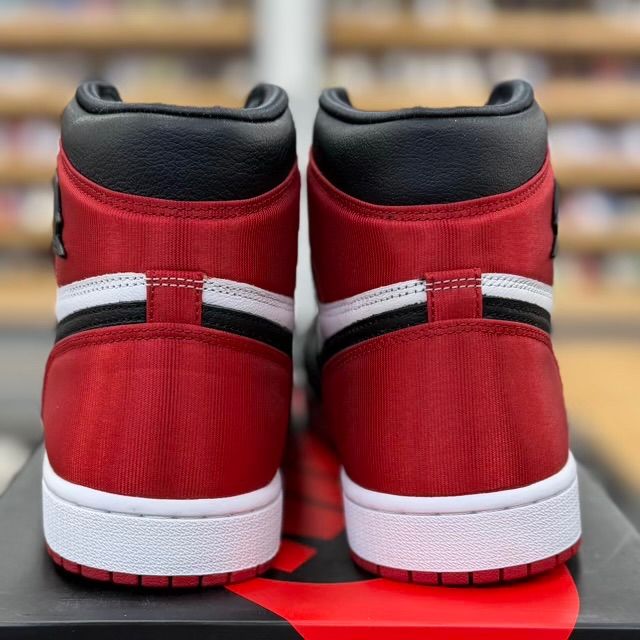 Jordan 1 Retro High Satin Black Toe (Women's) - Preowned