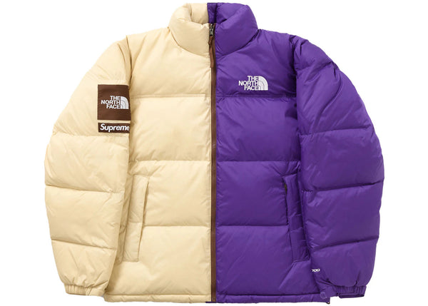 Supreme The North Face Split Nuptse Jacket Tan