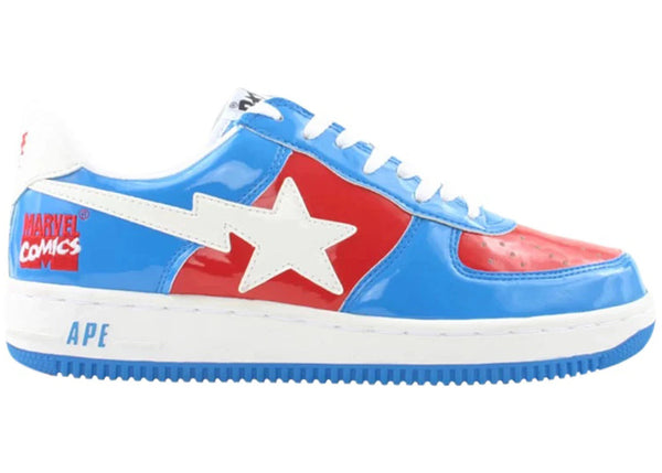 A Bathing Ape Bape Sta Low Marvel Comics Captain America - Preowned