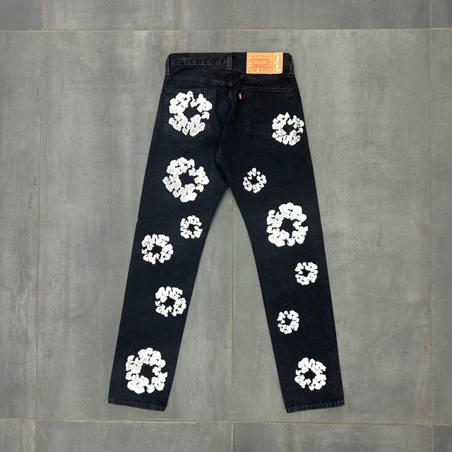 Denim Tears x Levi's Cotton Wreath Jean Black - Preowned