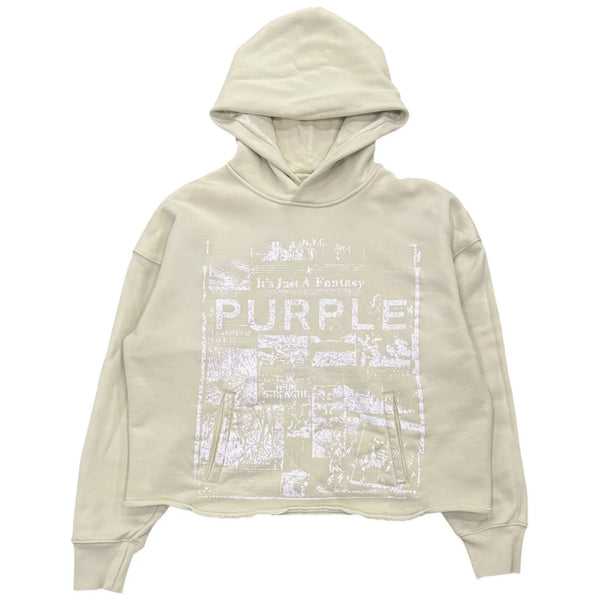 Purple Brand Fantasy Cropped Hoodie (Beige) - Preowned
