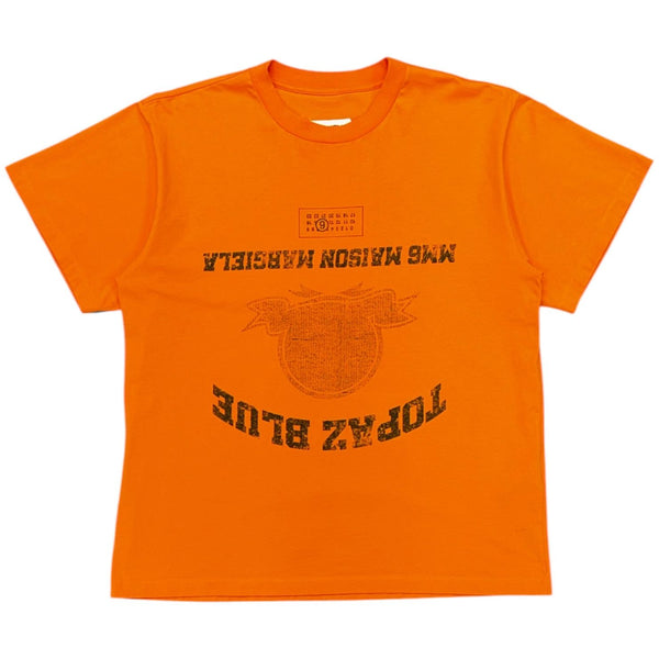 Maison Margiela MM6 Topaz Blue Tee (Orange) - Preowned