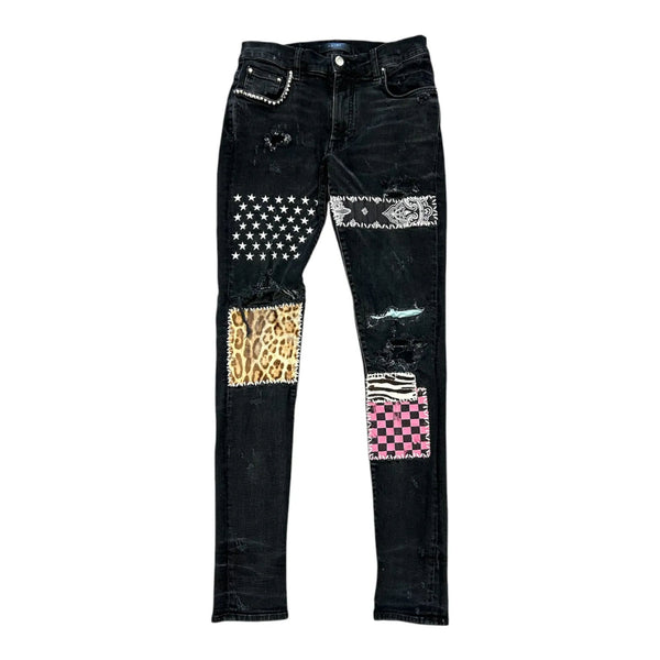 Amiri Animal Patch Jeans (Black) - Preowned